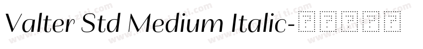 Valter Std Medium Italic字体转换